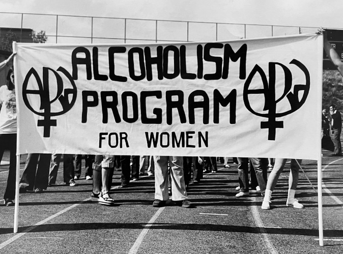 A banner from an ACW event in the 1970s